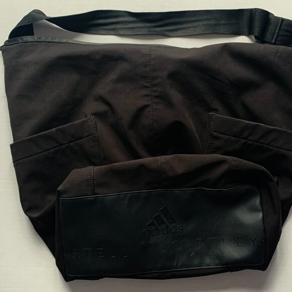 Adidas by Stella McCartney Black Shoulder Tote Gym Duffel Bag Travel Pockets Zip - Picture 11 of 11